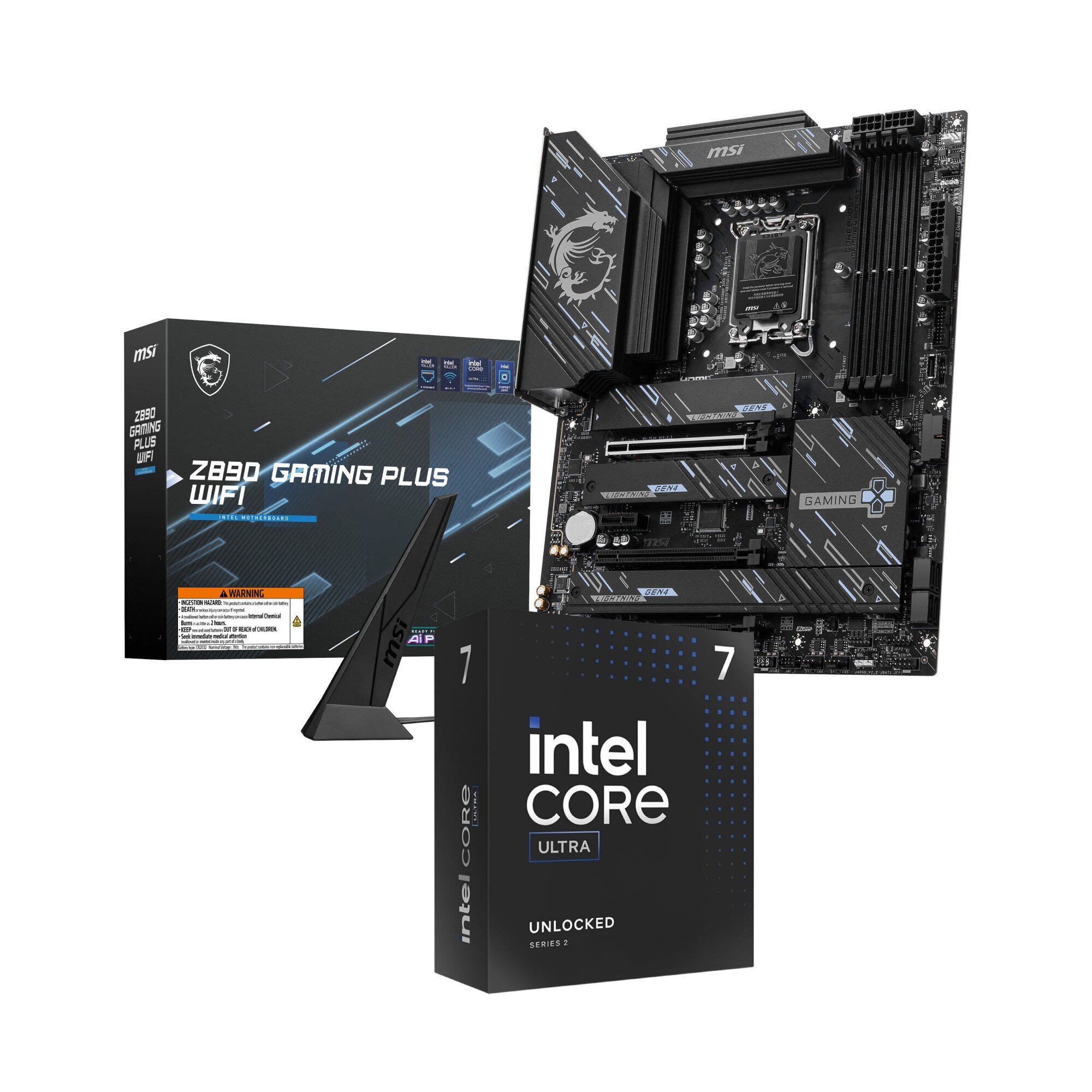 MSI Z890 Gaming Plus WiFi + Procesor INTEL Core Ultra 7-265K