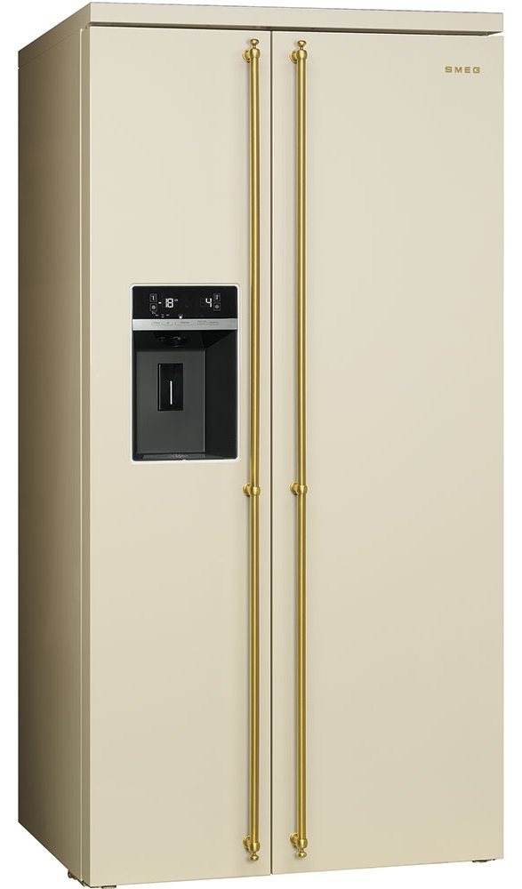 SMEG SBS8004P Side by Side No frost 184cm Beżowa Podajnik