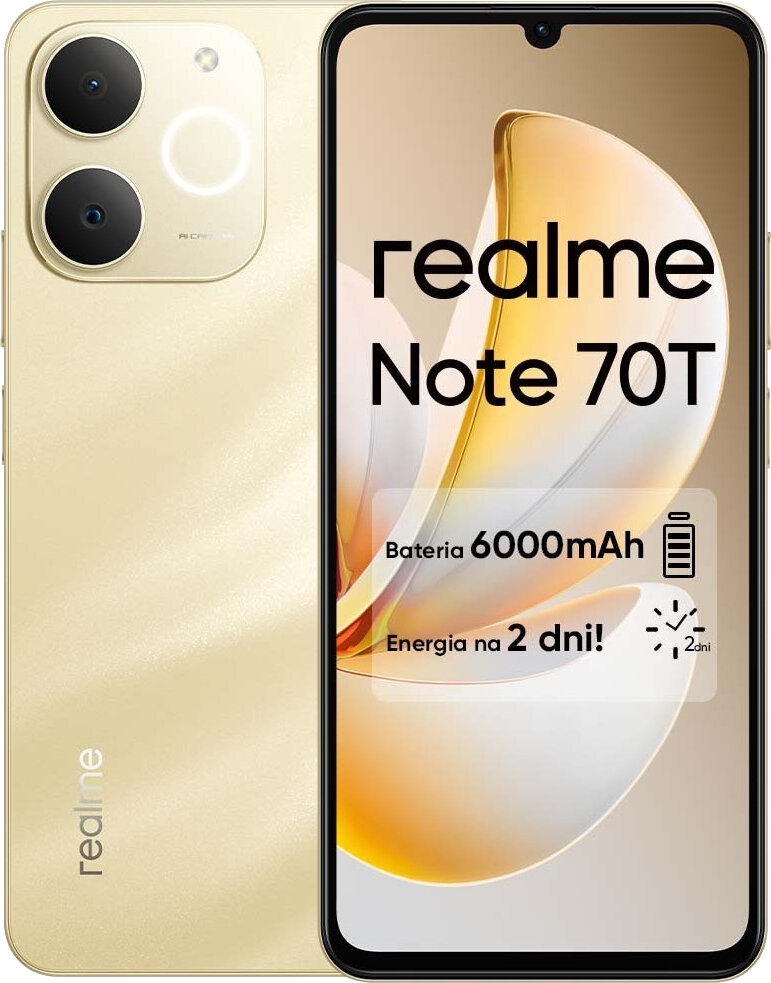 realme Note 70T ゴールド 4GB/256GB realme Note 70T 4/128GB złoty