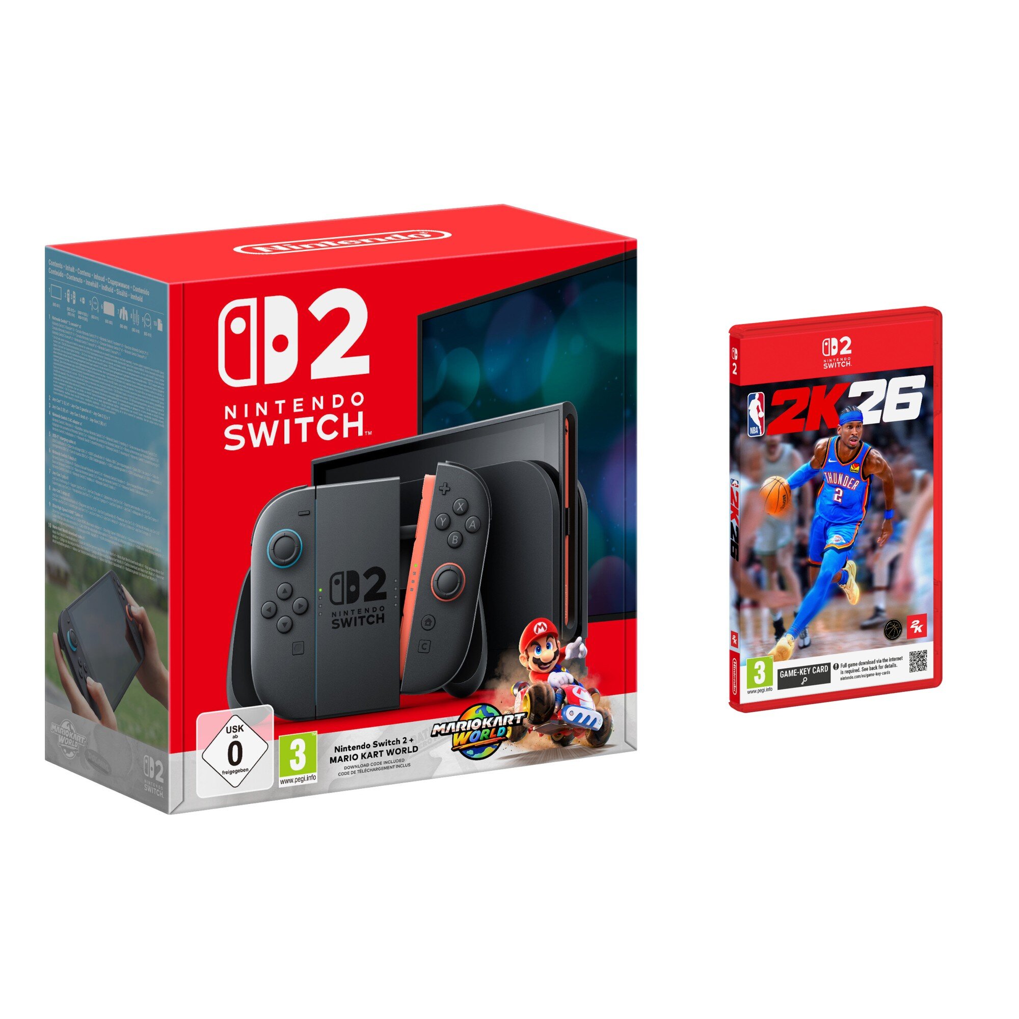NINTENDO Switch 2 Czarny + Mario Kart World Gra NINTENDO