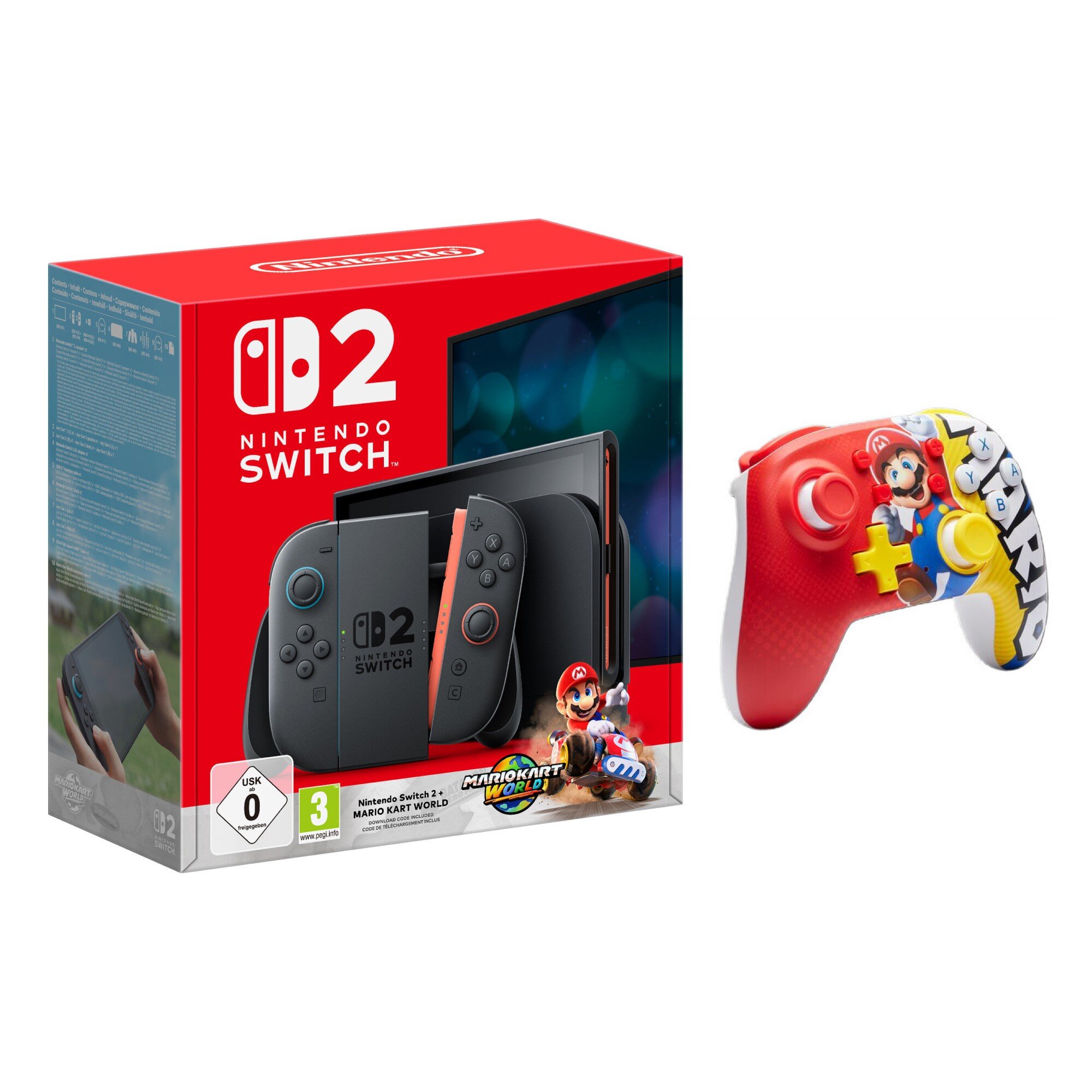 NINTENDO Switch 2 Czarny + Mario Kart World Gra NINTENDO