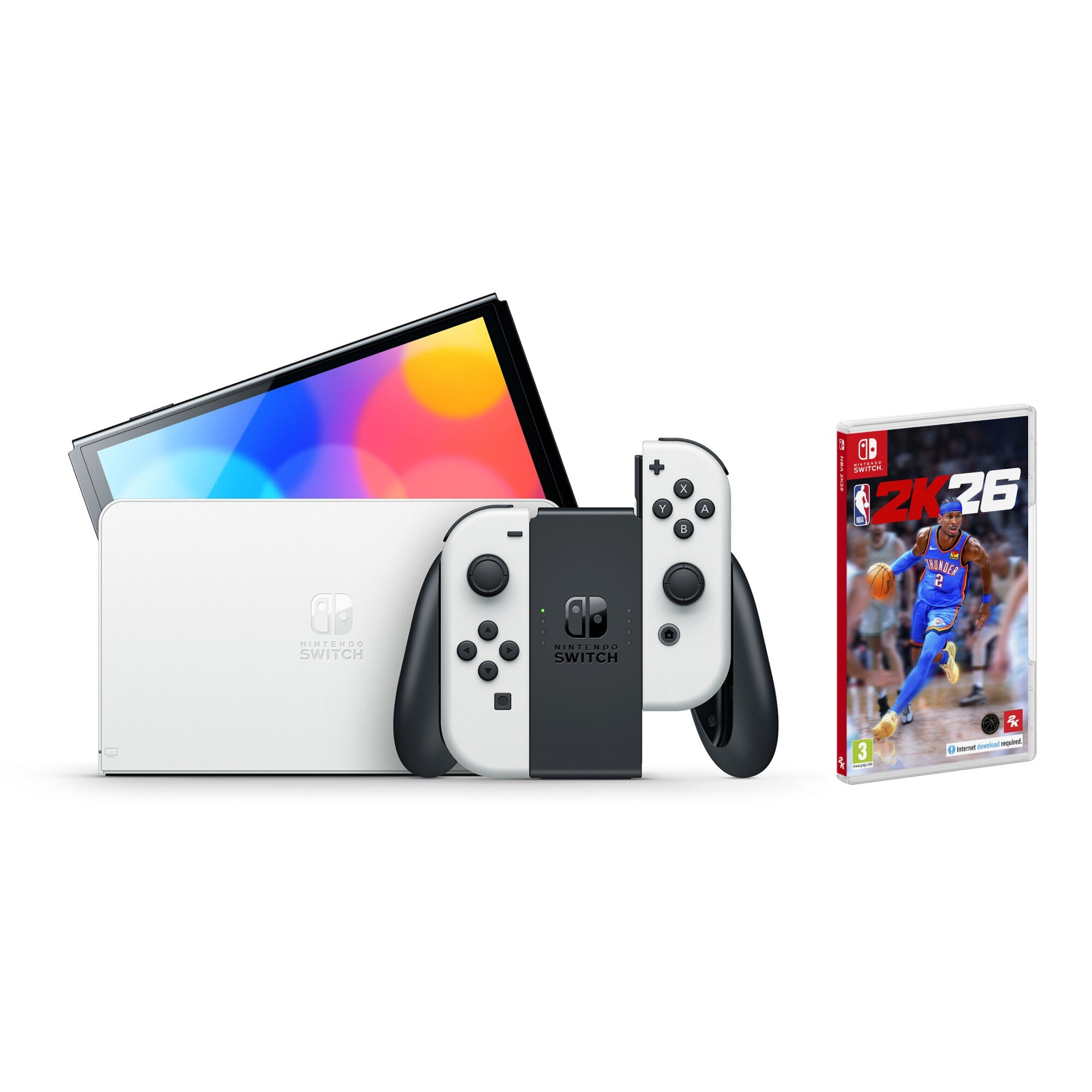 Nintendo Switch OLLIE Zestaw Nintendo Switch OLED White Biały + Gra