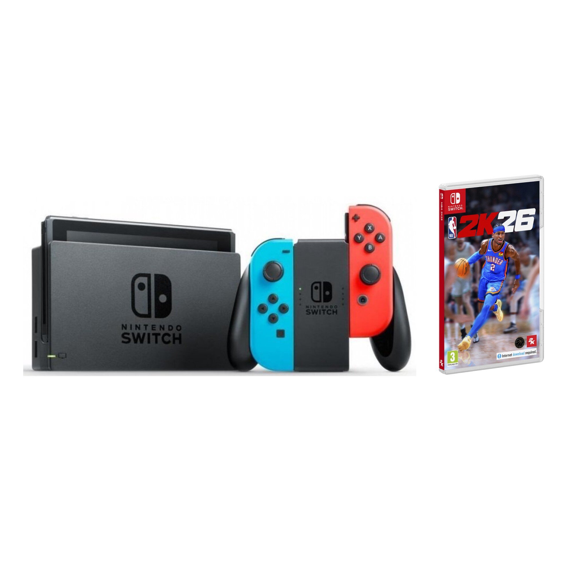 NINTENDO Switch HAC-001(-01) + Kontroler Switch Czerwono