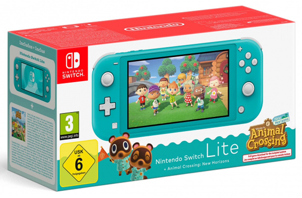 NINTENDO Switch Lite Turkusowy + ACNH Bundle Konsola