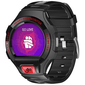 ALCATEL OneTouch Go Watch Czarno czerwony Smartwatch niskie ceny i opinie w Media Expert