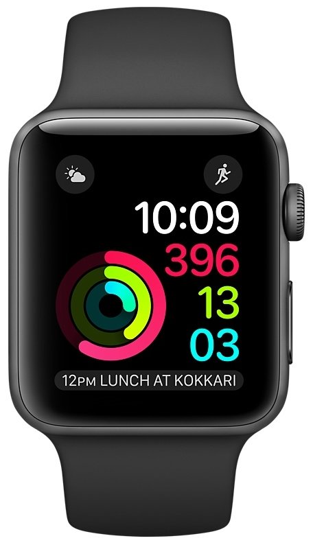 定番人気！ APPLE Watch 2 GPS 38mm koperta z aluminium (gwiezdna szarość 腕時計