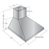 Okap AKPO WK-4 Classic Eco 90 Inox 513.3m3/h 73dB klasa C Szerokość [cm] 90