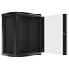 Szafa RACK LANBERG 19" 15U WF01-6415-10B 600 x 450 mm, Wisząca Czarny Głębokość [mm] 450