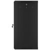 Szafa RACK LANBERG 19" 18U WF01-6418-10B 600 x 450 mm, Wisząca Czarny Przeszklone drzwi Tak