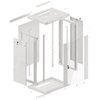 Szafa RACK LANBERG 19" 18U WF01-6418-10S 600 x 450 mm, Wisząca Szary Drzwi frontowe Przeszklone