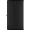 Szafa RACK LANBERG 19" 22U WF01-6622-10B 600 x 600 mm, Wisząca Czarny Przeszklone drzwi Tak