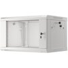 Szafa RACK LANBERG 19" 6U WF01-6406-10S 600 x 450 mm, Wisząca Szary Wysokość wewnętrzna 6U
