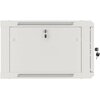 Szafa RACK LANBERG 19" 6U WF01-6606-10S 600 x 600 mm, Wisząca Szary Przeszklone drzwi Tak