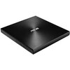 Czarny, zewnętrzny napęd optyczny o gładkiej, metalicznej powierzchni z widocznym logo "ASUS" na wierzchu. Na boku urządzenia znajduje się przycisk oraz mała dioda.