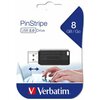 Pendrive VERBATIM PinStripe 8GB Czarny Interfejs USB 2.0