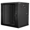 Szafa RACK LANBERG 19" 12U WF02-6612-10B 600 x 600 mm, Wisząca Czarny Wysokość wewnętrzna 12U