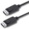 Na zdjęciu widoczny jest czarny kabel z dwoma złączami DisplayPort. Kabel ma długość 2 metrów i jest oznaczony jako QOLTEC 50467.