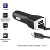 Ładowarka samochodowa QOLTEC 50143 17W Czarny Kabel na wyposażeniu Tak