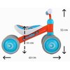 Rowerek biegowy MILLY MALLY Micro Mouse Niebiesko-pomarańczowy Regulacja wysokości kierownicy Nie