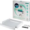Pralka LG F4WN409S0 + Suszarka LG RC90V9AV4Q + Łącznik uniwersalny WPRO SKS101 z wysuwaną półką