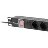 Listwa LANBERG PDU-07F-0200-BK (2 m) Czarny Liczba bezpieczników [szt] 1