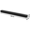 Czarny soundbar o prostokątnym kształcie z zaokrąglonymi krawędziami, z widocznymi wymiarami: 900 mm długości, 64 mm wysokości i 88 mm głębokości. Na powierzchni urządzenia znajduje się logo "SONY".