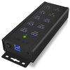 Hub ICY BOX IB-HUB1703-QC3 USB Typu B, Aktywny Dodatkowe informacje Dioda LED sygnalizująca status urządzenia