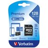 Karta pamięci VERBATIM microSDXC 128GB + Adapter Adapter w zestawie Tak