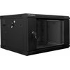 Szafa RACK LANBERG 19" 6U WF02-6606-10B 600 x 600 mm, Wisząca Czarny Wysokość wewnętrzna 6U