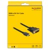 Kabel DVI-D - HDMI DELOCK 1.5 m Rodzaj Kabel