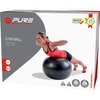 Piłka gimnastyczna PURE2IMPROVE 335806 Czarny (75 cm) Pompka w zestawie Tak
