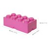 Pojemnik na LEGO klocek Brick 8 Różowy 40041739 Wymiary [cm] 50 x 18 x 25