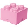 Pojemnik na LEGO klocek Brick 4 Jasnoróżowy 40031738 Seria Lego Classic