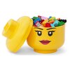 Pojemnik na LEGO mała głowa Dziewczynka Żółty 40311725 Seria Lego Classic
