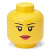 Pojemnik na LEGO mała głowa Dziewczynka Żółty 40311725 Przedział wiekowy 3+