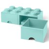 Pojemnik na LEGO z szufladkami Brick 8 Morski 40061742 Wymiary [cm] 50 x 18 x 25