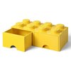 Pojemnik na LEGO z szufladkami Brick 8 Żółty 40061732 Kolor Żółty