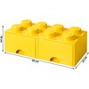 Pojemnik na LEGO z szufladkami Brick 8 Żółty 40061732 Seria Lego Classic
