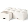 Pojemnik na LEGO z szufladkami Brick 8 Biały 40061735 Wymiary [cm] 50 x 18 x 25