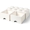Pojemnik na LEGO z szufladkami Brick 8 Biały 40061735 Kolor Biały