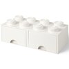 Pojemnik na LEGO z szufladkami Brick 8 Biały 40061735
