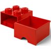 Pojemnik na LEGO z szufladką Brick 4 Czerwony 40051730 Kolor Czerwony