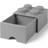 Pojemnik na LEGO z szufladką Brick 4 Szary 40051740 Wymiary [cm] 25 x 18 x 25