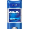 Niebieskie opakowanie antyperspirantu w żelu z widocznym logo "Gillette" oraz napisami: "ANTIPERSPIRANT GEL", "COOL WAVE", "48 HR PROTECTION". Na górze opakowania znajdują się ikony koszulki i tarczy z napisem "48H".