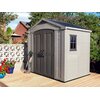 Domek narzędziowy KETER Factor 230451 8x6 Beżowo-szaro-brązowy 256.5 x 182 x 243 cm Okna Tak