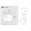 Domek narzędziowy KETER Factor 8x6 Beżowo-szaro-brązowy 256.5 x 182 x 243 cm Materiał Stal