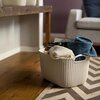 Kosz na pranie CURVER Knit 19L Kremowy Ażurowa konstrukcja Tak