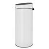 Kosz na śmieci uchylny BRABANTIA 115141 Touch Bin New krawędź chroniąca przed zarysowaniami 30L Biały Pojemność [l] 30