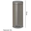 Kosz na śmieci BRABANTIA Touch Bin New 115363 30L Platynowy Pojemność [l] 30