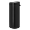 Kosz na śmieci uchylny BRABANTIA 1115301 Touch Bin New wyjmowane wiadro, przenośny, malowany 30L Czarny Typ Uchylny